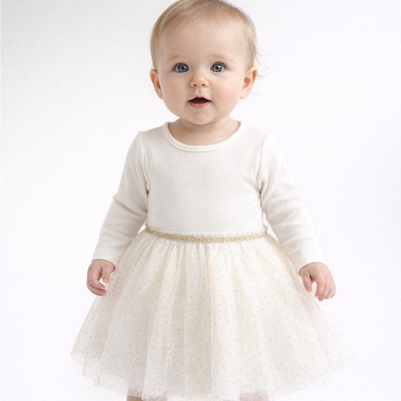 The Children's Place Other - ✅ NWT The Children's Place Daisy Glitter Tutu Dress - 6-9M